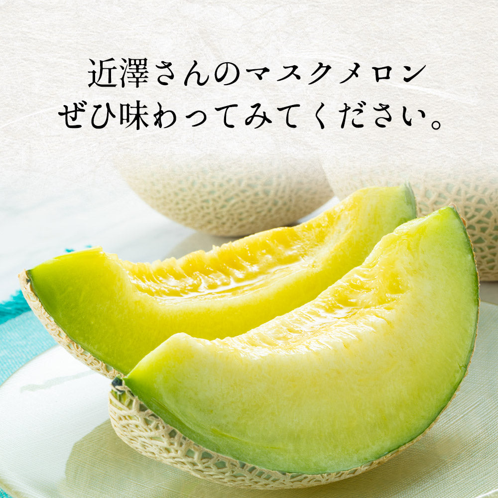 【特選】IRODORI 近澤さんの最高級緑肉メロン 1玉