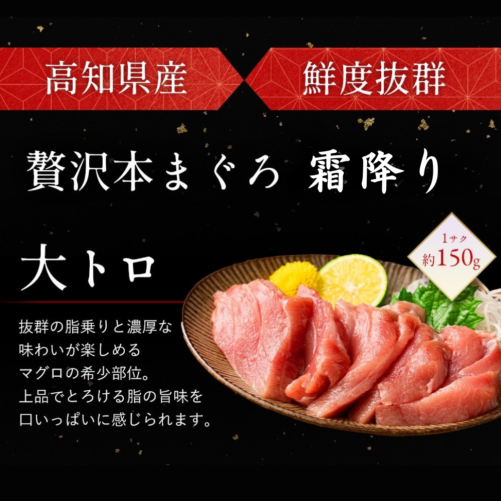 高知県産 一極 本まぐろ 大トロセット