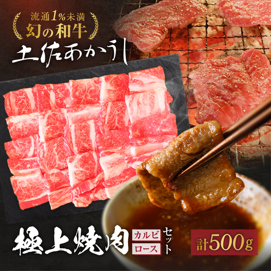 土佐あかうし 極上 焼肉セット カルビ・ロース 計500g