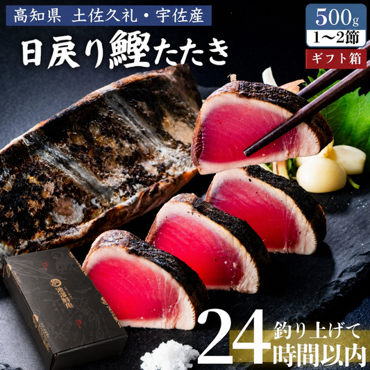 【ギフトBOX】 土佐久礼産 日戻り 藁焼き鰹たたき 約500ｇ