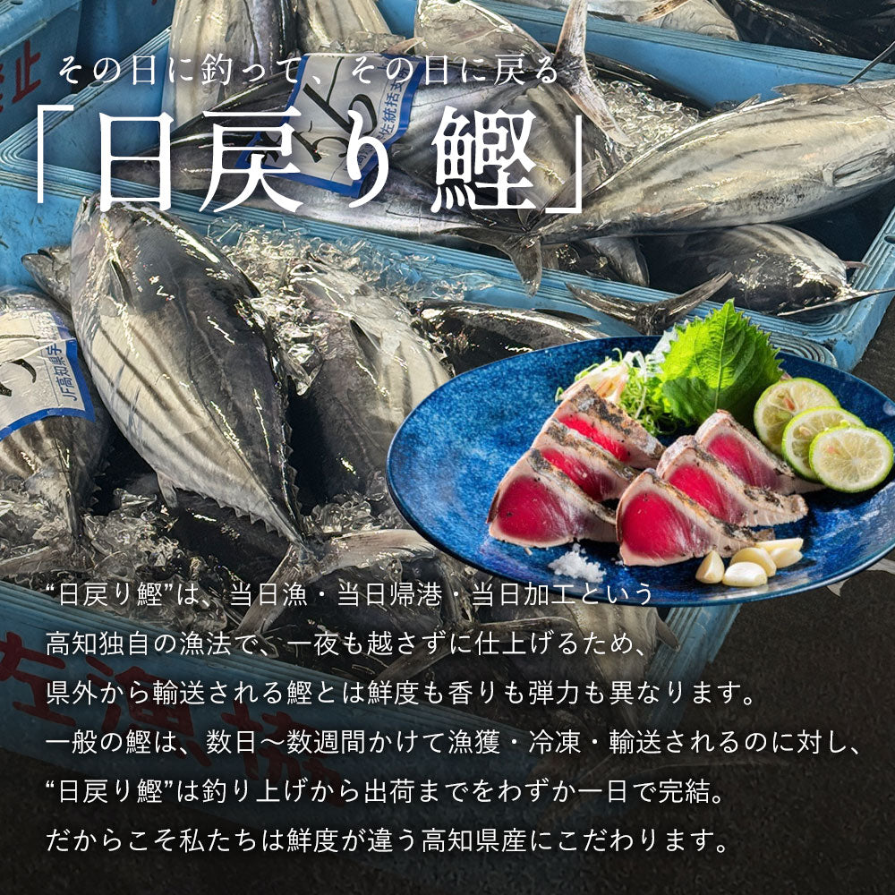 土佐久礼産 日戻り 完全藁焼き鰹たたき 300g（1〜2節）3人前 – 池澤