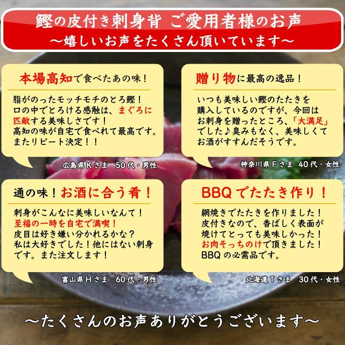 皮付き トロかつおの刺身(さしみ) 背腹セット 5人前 送料無料 - 池澤鮮魚オンラインショップ