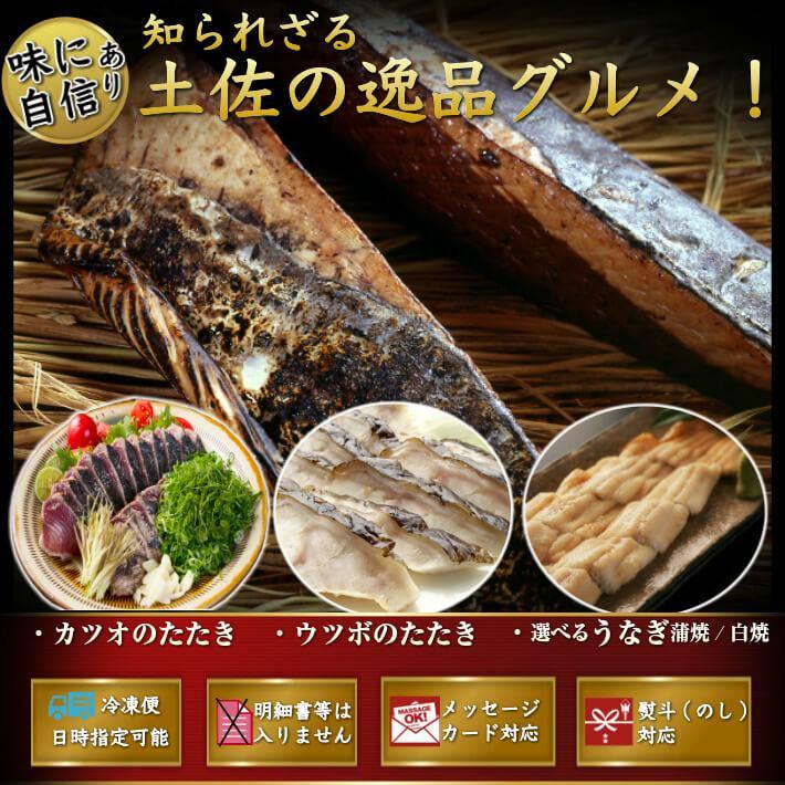 わら焼き鰹のたたき・ウツボのたたき・国産うなぎ（ハーフ）セット